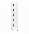 Locker Cabinet White 38x40x180 cm Steel