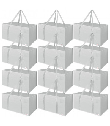 Moving Bags GREY 38 x 68.6 x 35.5 cm Polypropylene Set of 8 Bags 50kg 24 Gallons