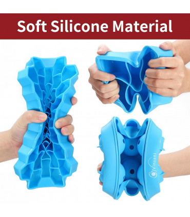 3 Pack Ice Cube Tray Easy-Release Silicone Flexible Ice Mould Tray BLUE 0000364