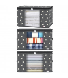 Storage Bags Organizer Large Capacity Moisture-Proof - Grey Star 60 X 43 X 35 cm