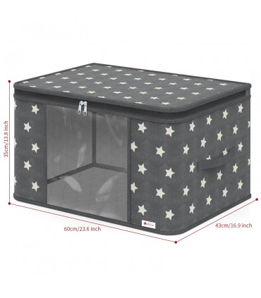 Storage Bags Organizer Large Capacity Moisture-Proof - Grey Star 60 X 43 X 35 cm