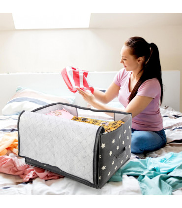 Storage Bags Organizer Large Capacity Moisture-Proof - Grey Star 60 X 43 X 35 cm