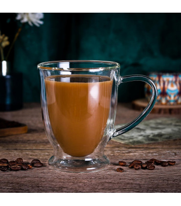 Double Wall Glasses Borosilicate Glass Set of 2 Different Designs 100ml to 600ml