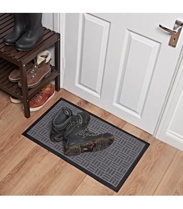 Rubber Light Grey 45 x 75cm Front Door Outdoor Anti Slip Entrance Mat