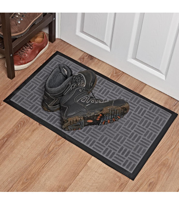 Rubber Light Grey 45 x 75cm Front Door Outdoor Anti Slip Entrance Mat