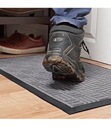 Rubber Light Grey 45 x 75cm Front Door Outdoor Anti Slip Entrance Mat