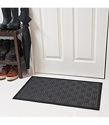 Rubber Dark Grey 45 x 75cm Front Door Outdoor Anti Slip Entrance Mat