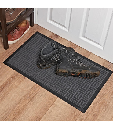 Rubber Dark Grey 45 x 75cm Front Door Outdoor Anti Slip Entrance Mat