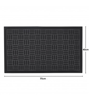 Rubber Dark Grey 45 x 75cm Front Door Outdoor Anti Slip Entrance Mat