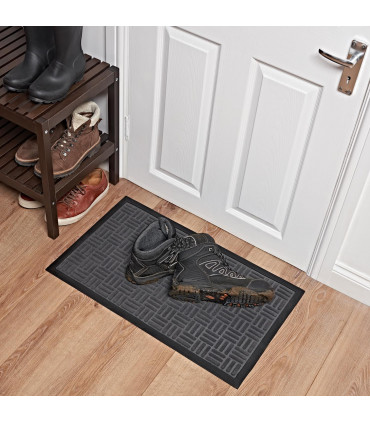 Rubber Dark Grey 45 x 75cm Front Door Outdoor Anti Slip Entrance Mat