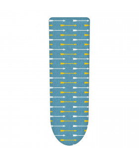 Ironing Board Cover 100% Cotton Arrows 140x52cm Foam Back Padding Easy Fit