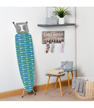 Ironing Board Cover 100% Cotton Arrows 140x52cm Foam Back Padding Easy Fit