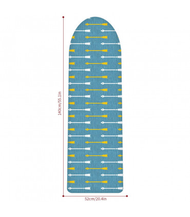 Ironing Board Cover 100% Cotton Arrows 140x52cm Foam Back Padding Easy Fit