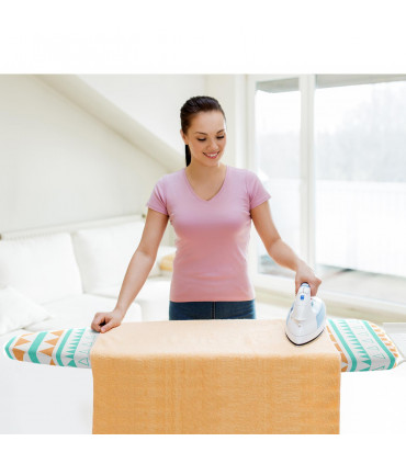 Ironing Board Cover Summer 100% Cotton Foam Back Padding Easy Fit 140x52cm