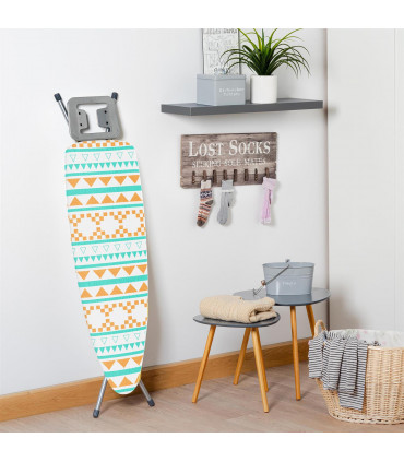 Ironing Board Cover Summer 100% Cotton Foam Back Padding Easy Fit 140x52cm