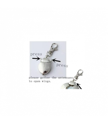 Keychain Watch Imperial Ladybug Clock Silver Cute Design 35cm Comfortable