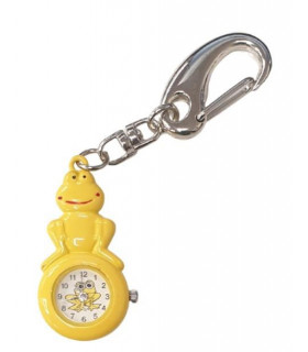 Imperial Key Chain Clock Yellow Frog IMP727- CLEARANCE UNBOXED NEEDS RE-BATTERY
