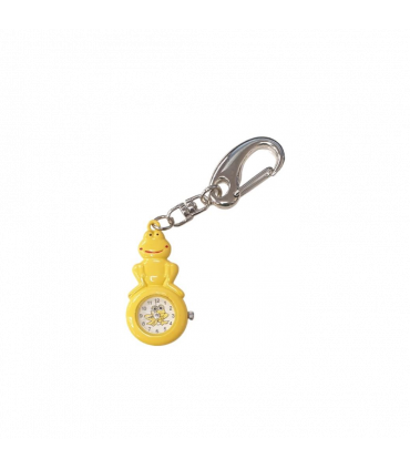 Imperial Key Chain Clock Yellow Frog IMP727- CLEARANCE UNBOXED NEEDS RE-BATTERY