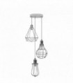 Pendant Light Industrial 3 Head Cluster Ceiling Chrome Metal Light 3 E27 Base