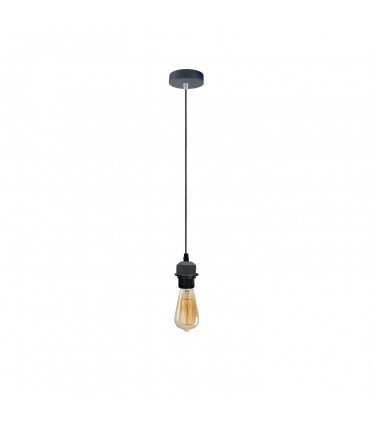 Pendant Light Fitting, Lampshade Addable E27 Holder Set With PVC Cable, Grey