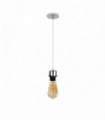 Pendant Light Holder Industrial Chrome E27 Lamp Fitting Set With PVC Cable