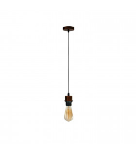 Pendant Light Holder Industrial Rustic Red Lampshade Addable E27 PVC Cable