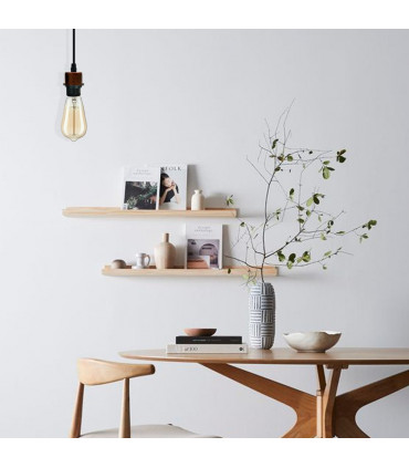 Pendant Light Holder Industrial Rustic Red Lampshade Addable E27 PVC Cable