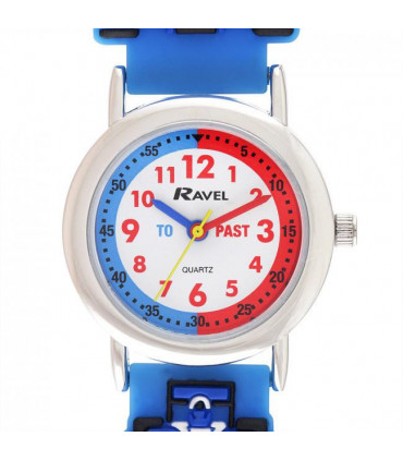 Kid's Cartoon Time Teacher Watch Multicolour Silicon 27mm Soft Strap 3D Design