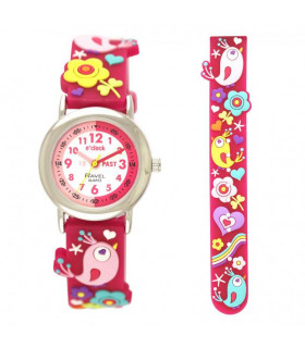 Kid's TimeTeacher Watch - Summer Tweets Pink Silicone Strap 27mm - R1513.92