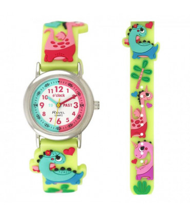 Kid's TimeTeacher Watch - Blue PVC Strap 27mm - Dino Summer Tweets - R1513.94