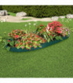 Lawn Edgings 10 pcs Green 65x15 cm PP