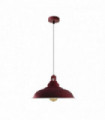 Metal Burgundy Modern Bowl Pendant Ceiling Lamp Lighting UK E27 Pendant Light