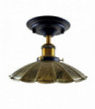 Ceiling Light Modern Industrial Retro Loft Metal Brushed Brass Umbrella Shape