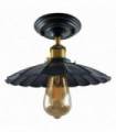 Ceiling Light Black Metal Umbrella Shape Indoor With Bulb 70cm x 4cm Hole