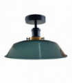 Ceiling Light Metal Blue Modern Industrial Flush Mount 20.89 x 18.35 x 2 inches