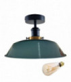 Ceiling Light Blue Metal Modern Industrial Flush Mount Metal Light 36x36x22