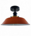 Ceiling Light Orange Metal 43cm Modern Industrial Flush Mount Home Lighting