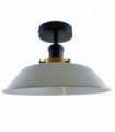 Ceiling Light Modern Industrial Metal White Flush Mount 22x36x36cm E27 Base