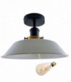 Ceiling Light Metal White Modern Industrial Flush Mount 36x36x22cm E27 4cm Hole