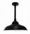 Ceiling Light Black Modern Industrial Metal Curved Lampshade Iron + Metal 32cm