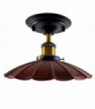 Ceiling Light Rustic Red Metal Umbrella Shape Indoor 31.00cm x 8.29cm x 18.89cm