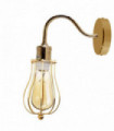 Wall Mounted Light French Gold Metal Balloon Cage Shade Modern Sconce Lamp