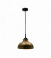 Ceiling Brushed Brass Colour Hanging Pendant Light Metal + PVC 36.4cm Height