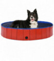 Foldable Dog Swimming Pool Red 160x30 cm PVC