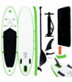 Inflatable Stand Up Paddleboard Set Green and White