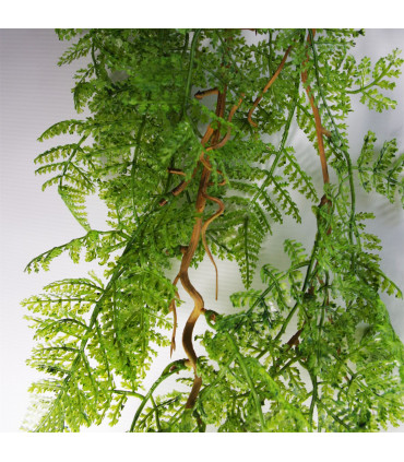 100cm Artificial Hanging Maidenhair Fern Plant Dark Green