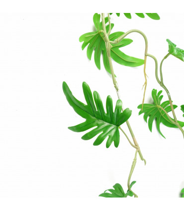 Artificial Trailing Hanging Philodendron Small Leaf Plant Green Plastic 100cm