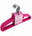 Hangers Velvet Non Slip Flocked Pink 100 Pack 10X Flocked Hangers - 45cm x 14cm