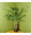 Artificial Areca Palm Tree 110cm Large Green Potted in Black Pot Home Decor