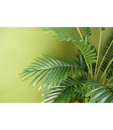 Artificial Areca Palm Tree 110cm Large Green Potted in Black Pot Home Decor